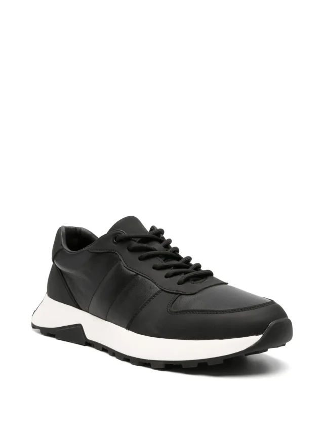SERGIO MORETTI FIRENZE panelled leather sneakers, photo 2 of 2 from FARFETCH