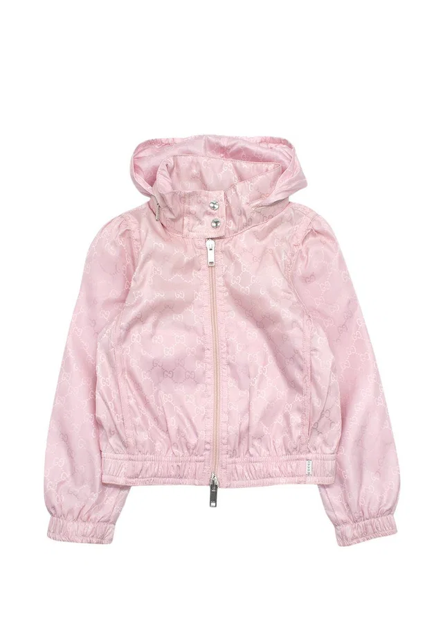 Gucci Kids Pink Monogram Windbreaker in Pink Nylon from HEWI
