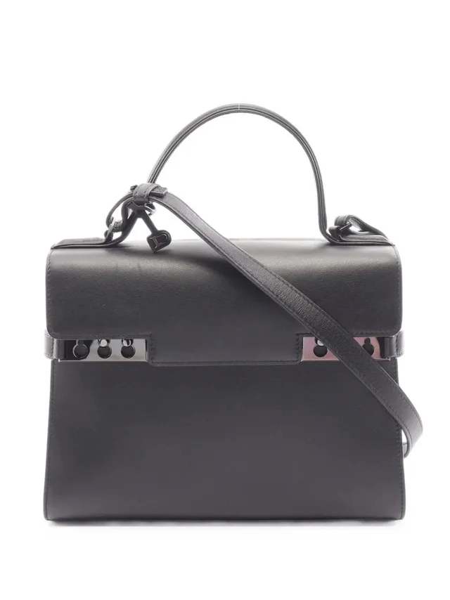 Delvaux 2010s MM Tempête handbag - women - Calf Leather - One Size - Black in black Calfskin from Farfetch