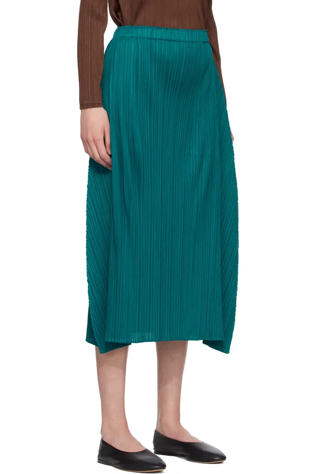PLEATS PLEASE ISSEY MIYAKE Blue Monthly Colors October Maxi Skirt, photo 2 of 4 from SSENSE