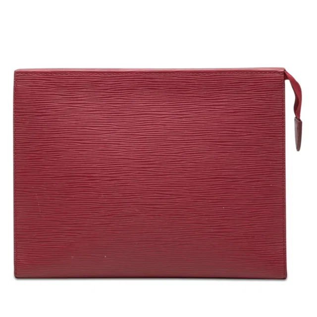 Red Louis Vuitton Epi Toiletry Pouch 26 Clutch Bag in Red Leather from Designer Revival