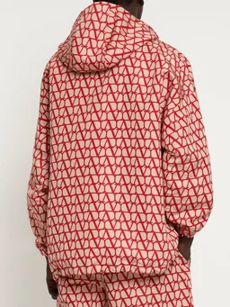 Valentino Hooded jacket with zip closure in 100% Silk, photo 3 of 5 from LUISAVIAROMA