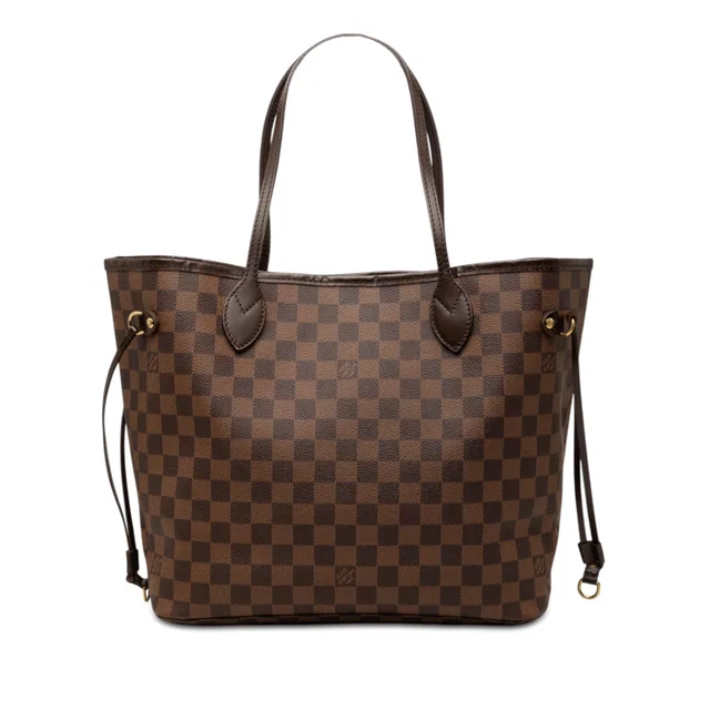 Brown Louis Vuitton Damier Ebene Neverfull MM Tote Bag in Brown Canvas from Designer Revival