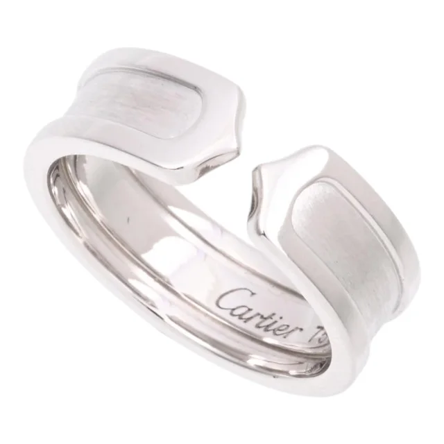 Cartier 18K C2 Ring #54 Silver in Silver from VINTAGE QOO TOKYO