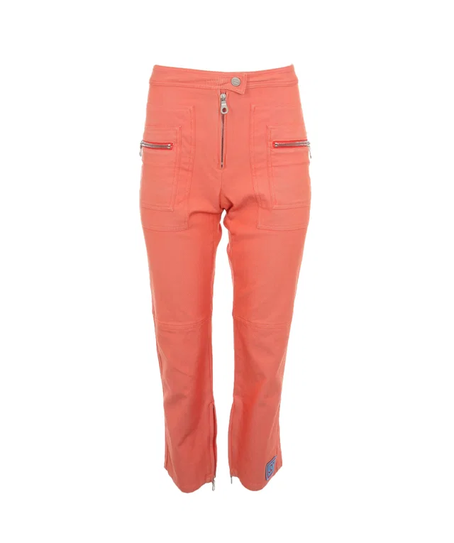 Chanel 02S Logo Pants Orange in Orange Denim from Luxury Promise