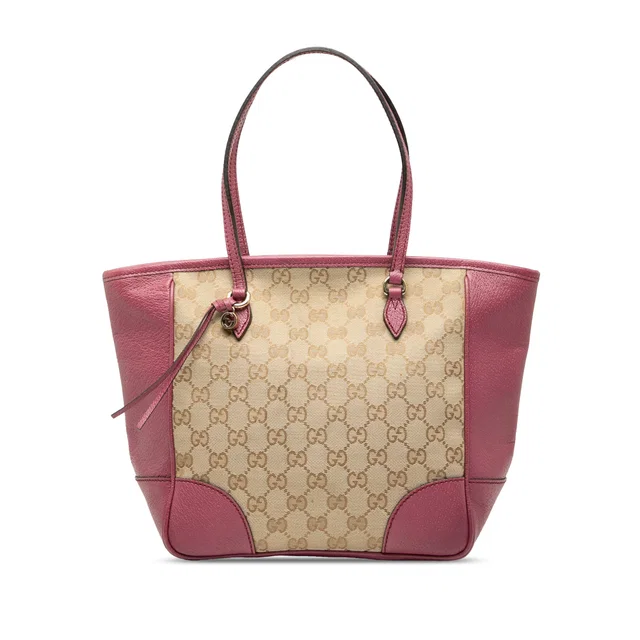 Brown Gucci GG Canvas Bree Tote in Brown Canvas from Designer Revival