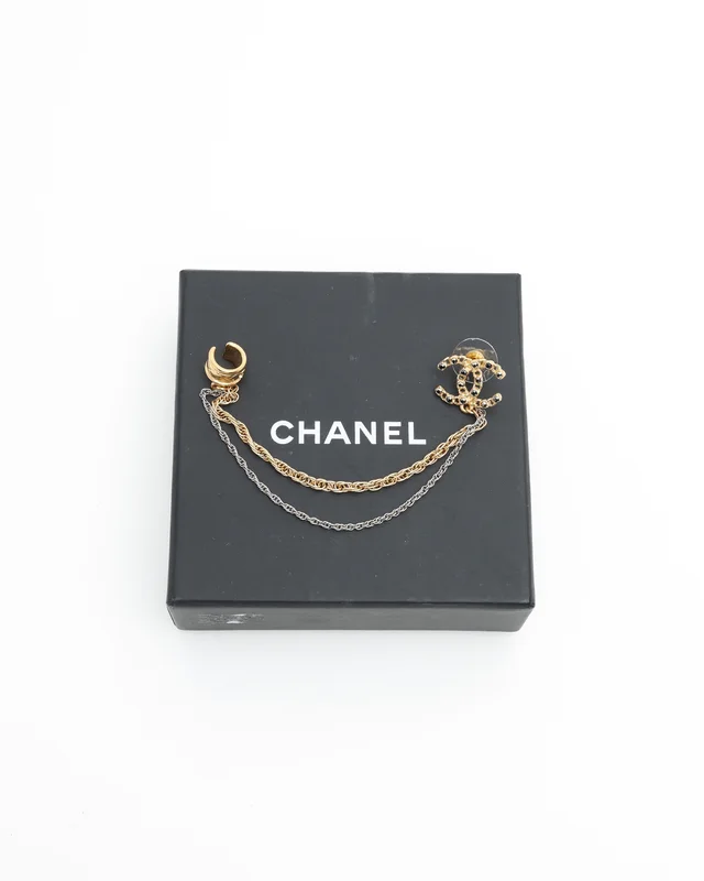 Chanel Coco Mark Rhinestone Ear Climber Earring from A Retro Tale, photo 2 of 4
