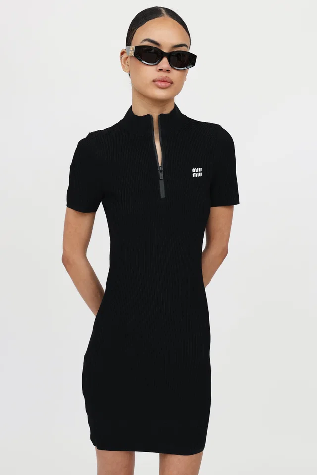 Miu Miu 2024 Ribbed Mini Dress from VSP Consignment