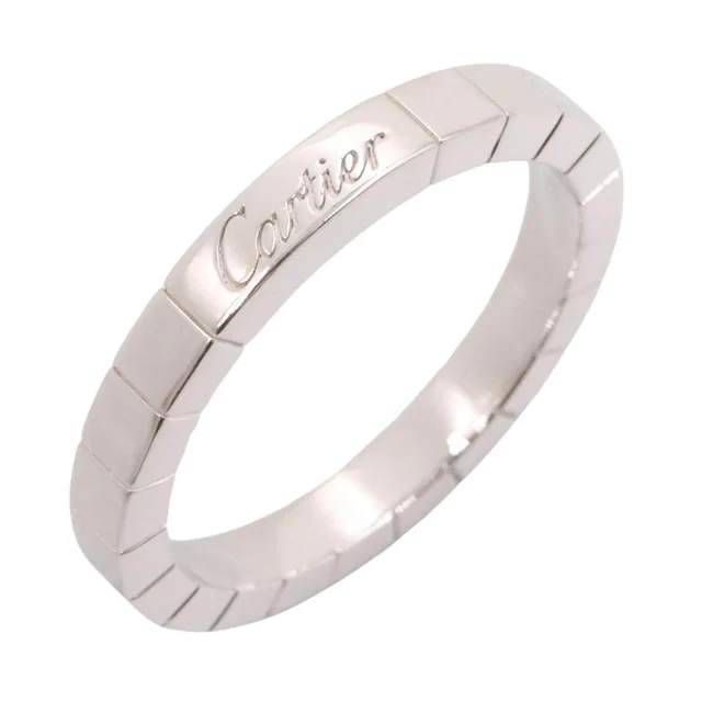 Cartier Lanieres Au750 White Gold Ring Size 18 in White from LuxUness