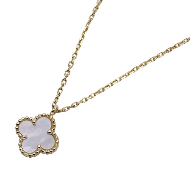 Van Cleef & Arpels Necklace Sweet Alhambra 750 Yellow Gold Mother Observation in Yellow from The Reluxe