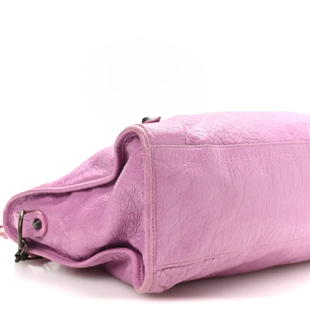 Balenciaga Agneau Classic Hardware City Rose Berlingot in Pink Lambskin from FASHIONPHILE, photo 9 of 10