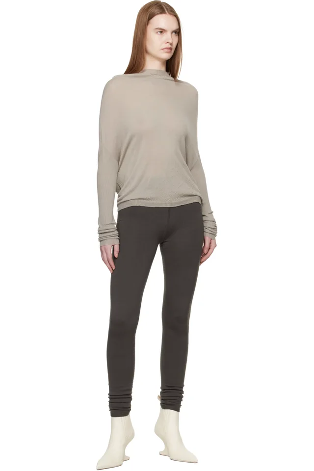Rick Owens Off-White Temple Crater Knit Sweater, photo 4 of 4 from SSENSE