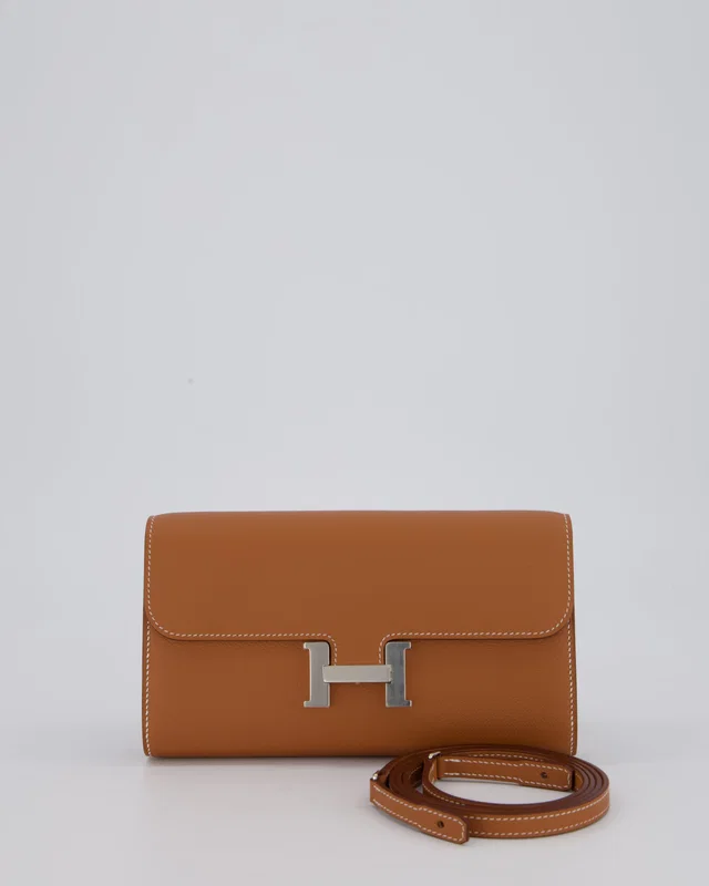 Hermès Constance To Go Wallet in Gold Leather from Sellier