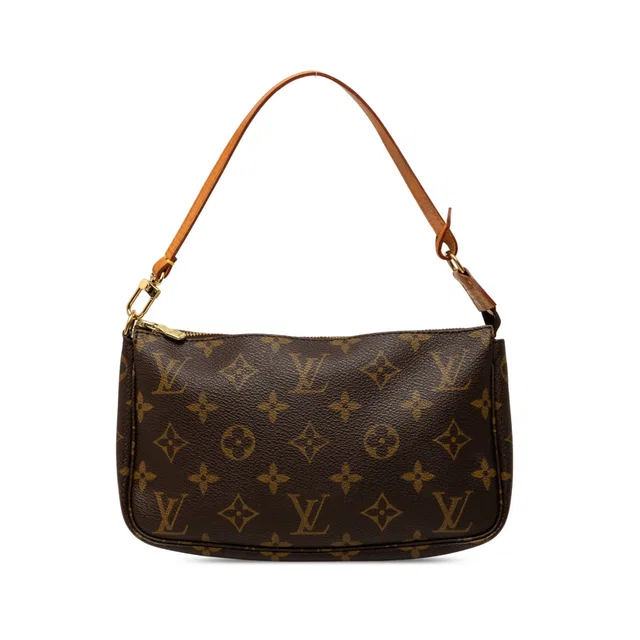 Brown Louis Vuitton Monogram Pochette Accessoires Shoulder Bag in Brown Coated canvas from Designer Revival