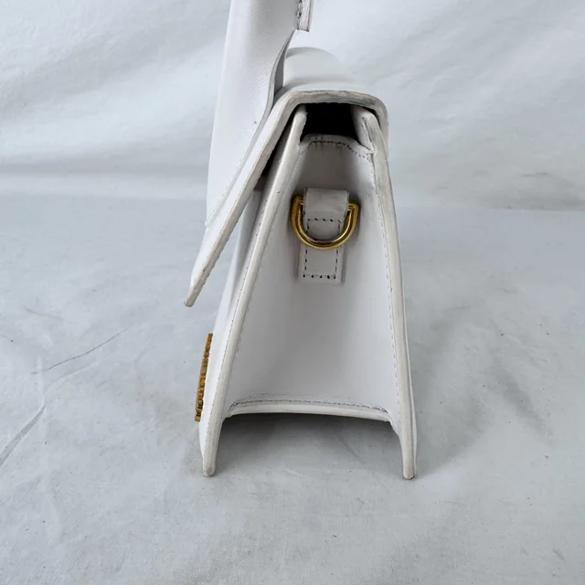 Jacquemus Le Chiquito Moyen White Bag in White Calfskin leather, Metal from Reowned, photo 8 of 12