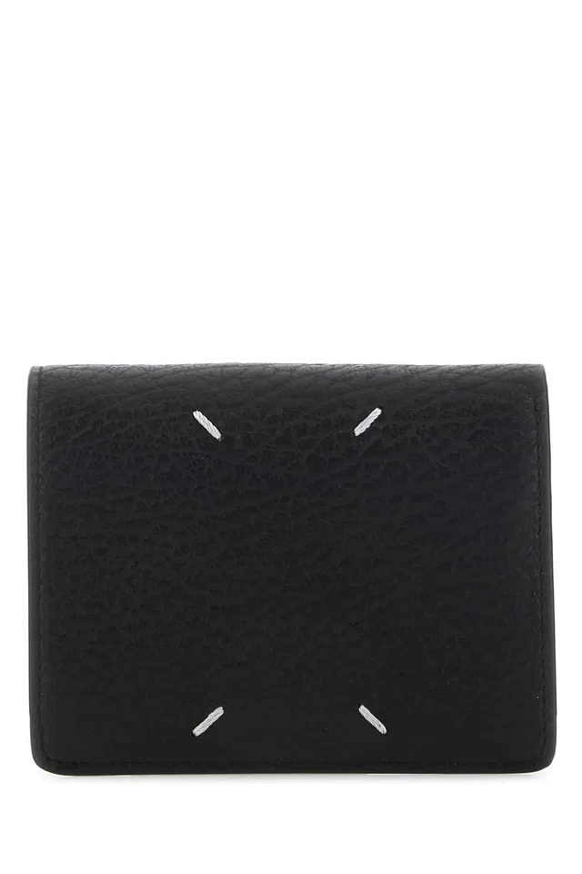 Maison Margiela Leather Wallet — Black Exterior in Black Leather from HEWI