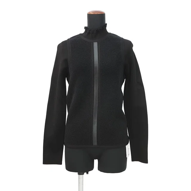 Hermès Knit Size 36 Black4H2669DT Rayon60% Wool25% Nylon13% Polypropylene1% Polyurethane1% from GALLERY RARE