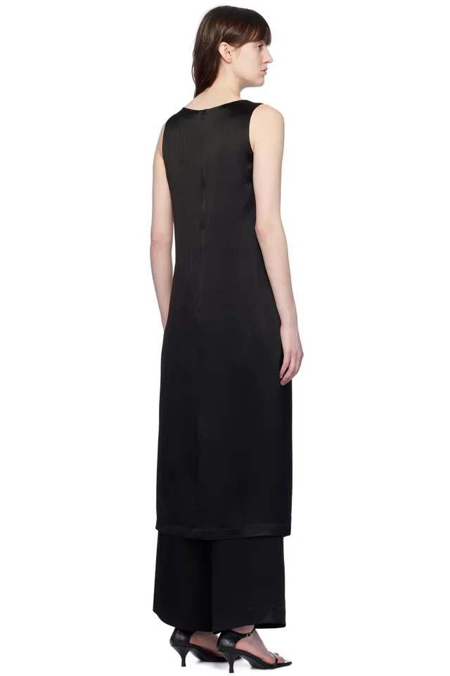 Elleme Black V-Neck Midi Dress, photo 3 of 4 from SSENSE