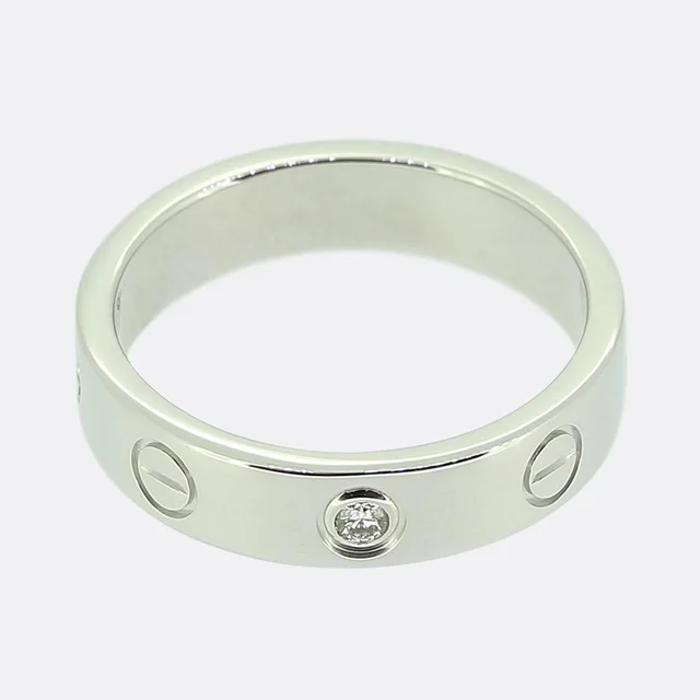 Cartier One Diamond Small LOVE Ring Size I 1/2 (48) from The Vintage Jeweller