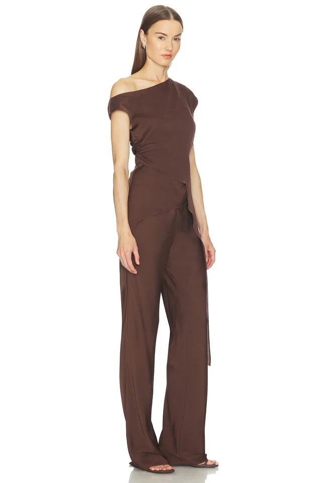 SRG Selena Silk Top in Brown, photo 3 of 7 from REVOLVE (Canada)