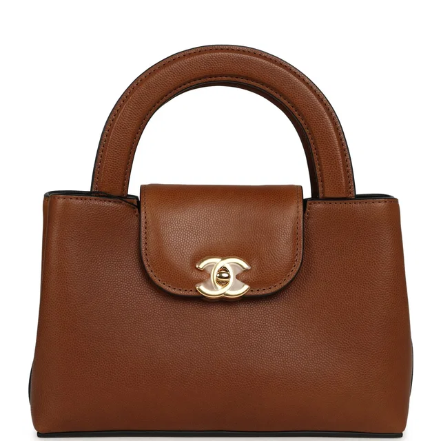 Chanel Small Kelly Shopper Camel Caviar Gold Hardware in Brown Caviar leather from Madison Avenue Couture