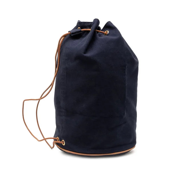 Blue Hermès Toile Polochon Mimile Backpack in Blue Canvas from Designer Revival, photo 2 of 2