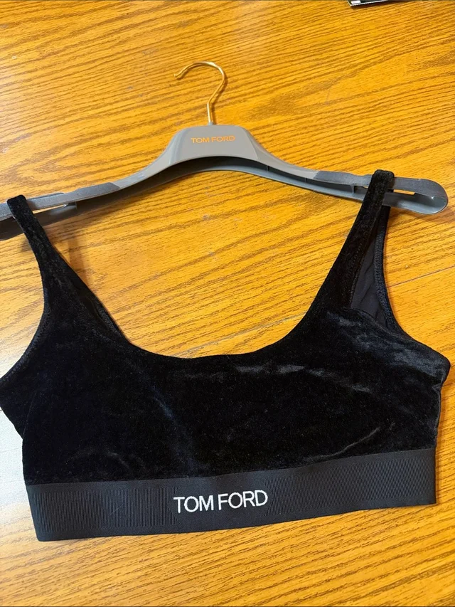 Tom Ford Velvet Logo Bandeau Bralette Very Good Condition And Luxury in black Velvet from Poshmark