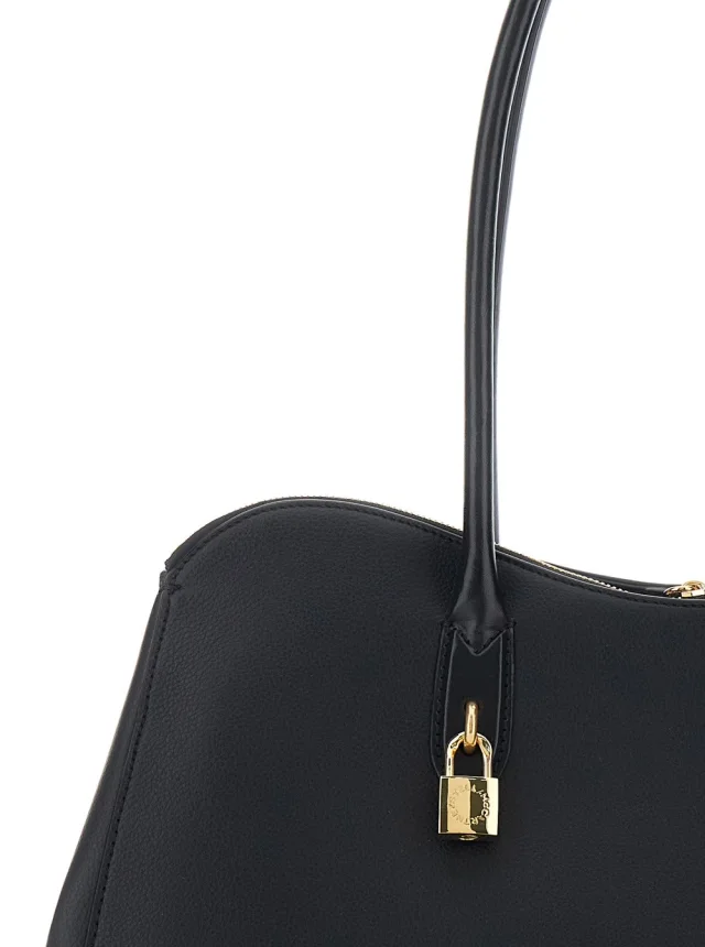 Stella mccartney Shoulder Bag 'Ryder' with Two Top Handles and Lock Detail on the Front in Black Ecoleather for Women in Black 70% True Hemp 30% Lyocell, photo 8 of 11 from Gaudenzi Boutique
