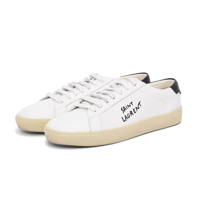 Saint Laurent Andy Sneakers 38.5 in White Leather from Blue Spinach