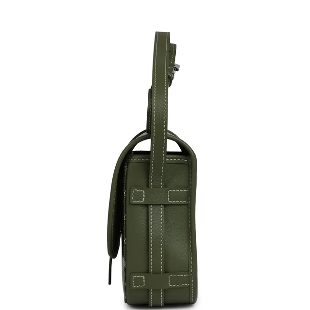 Goyard Goyardine Khaki Belvedere PM Palladium Hardware in Green Canvas from Madison Avenue Couture, photo 2 of 2