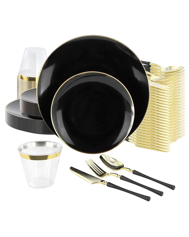 Elama 150pc Disposable Plastic Dinnerware Party Set, image 1 of 1 from Rue La La
