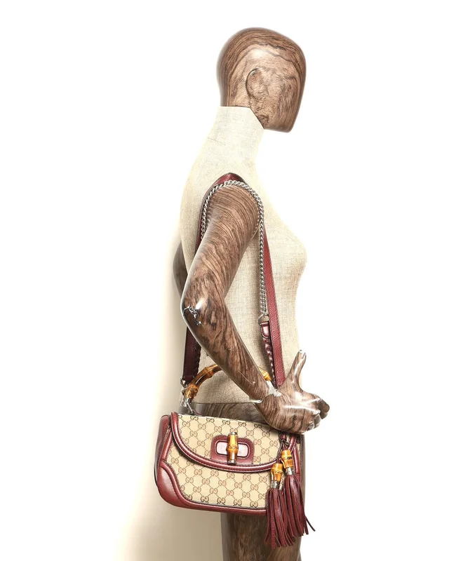 Gucci GG Bamboo 1947 Medium Top Handle Bag in Canvas from A Retro Tale, photo 7 of 7