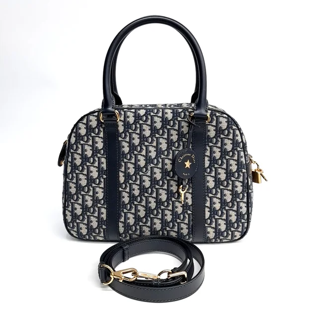 Christian Dior Oblique D-Vibe Bowling Bag Large from GUGUS