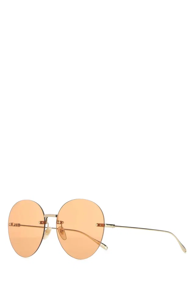 Gucci Gold Metal Round Sunglasses in Gold from HEWI