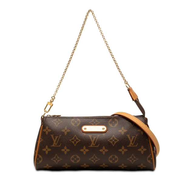 Brown Louis Vuitton Monogram Eva Satchel in Brown Coated canvas from Designer Revival