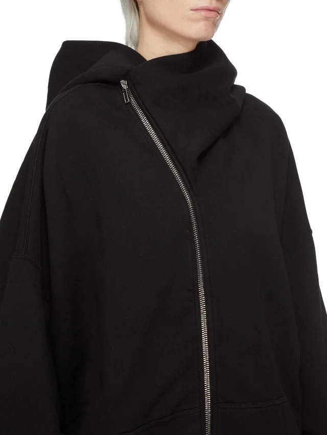 Rick Owens Drkshdw Mountain Hun asymmetric zip-up hoodie, photo 5 of 8 from SENSER