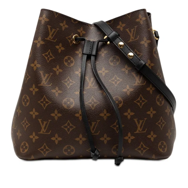 Brown Louis Vuitton Monogram Neonoe MM Bucket Bag in Brown Coated canvas from Designer Revival