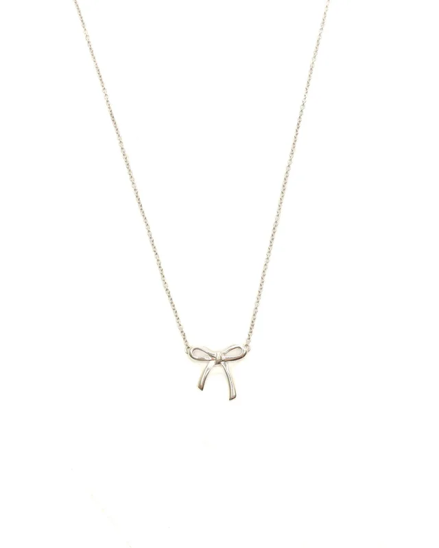 Tiffany & Co. Silver Bow Necklace in Silver from A Retro Tale
