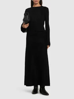 Gabriela Hearst Long Flared Skirt in 58% Silk, 42% Cashmere, photo 2 of 5 from LUISAVIAROMA