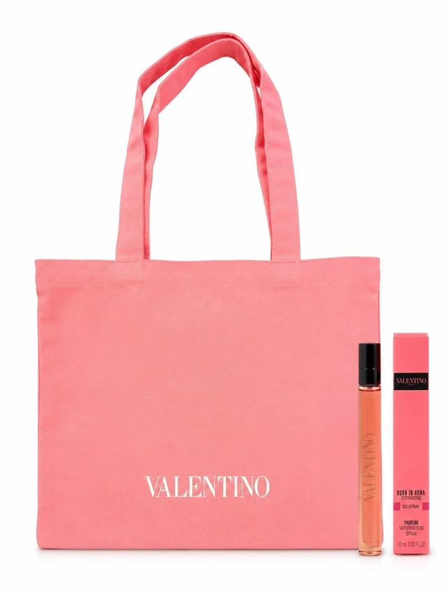 Valentino Garavani Beauty Pink Tote + Born In Roma Extradose 10ml Parfum in pink Canvas from Poshmark