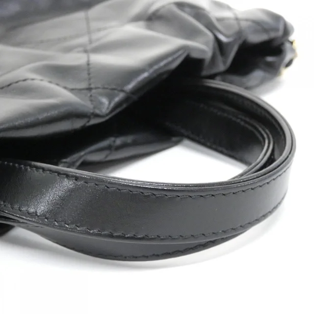 CHANEL 22 Line AS3859 Rucksack in BLACK / MAT GOLD metal fittings calf from KOMEHYO, photo 4 of 7