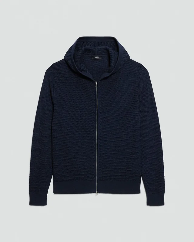Theory Myhlo Full-Zip Hoodie in Cotton, photo 2 of 6 from Theory