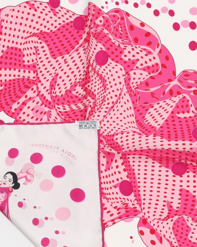 Hermès Carré 45 Ola Flamenca Silk Scarf in Silk from A Retro Tale, photo 3 of 3
