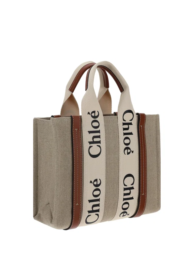 Chloé Woody Tote Bag — White Canvas in White Canvas from HEWI