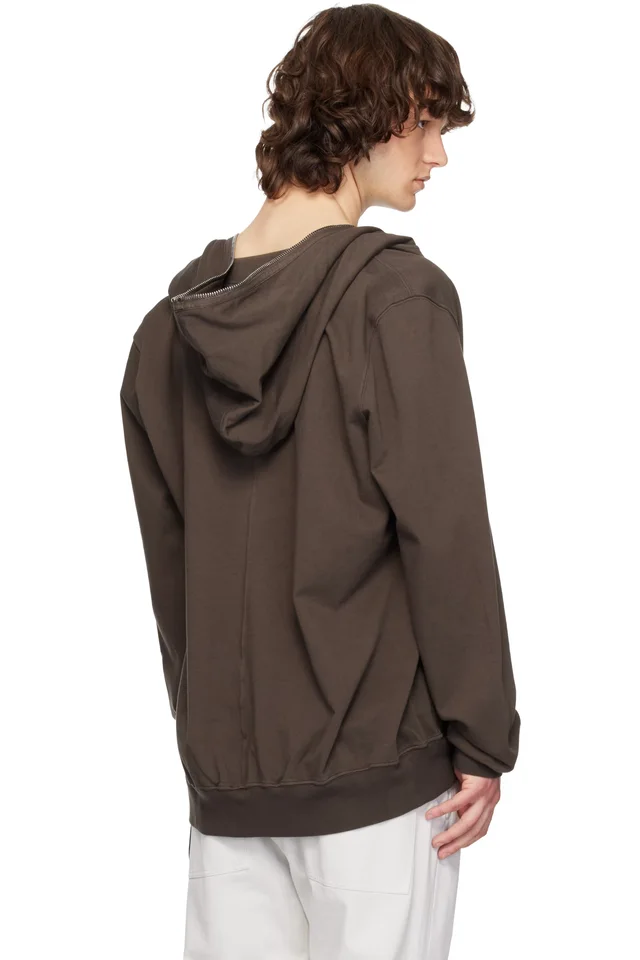 Rick Owens DRKSHDW Gray Temple Jumbo Gimp Hoodie, photo 3 of 4 from SSENSE