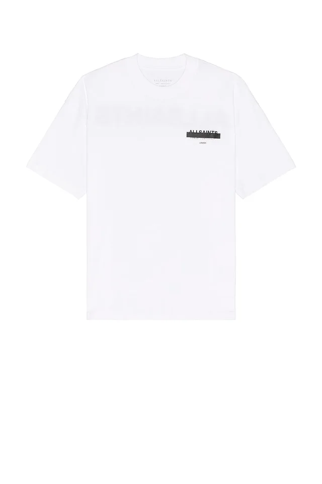 ALLSAINTS Redact Short Sleeve Crew in Ashen White, photo 3 of 4 from REVOLVE (Canada)