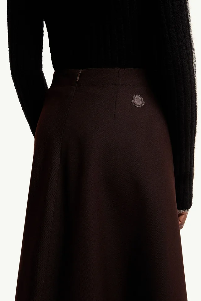 Moncler Wool Gabardine Midi Skirt, photo 6 of 7 from SENSER