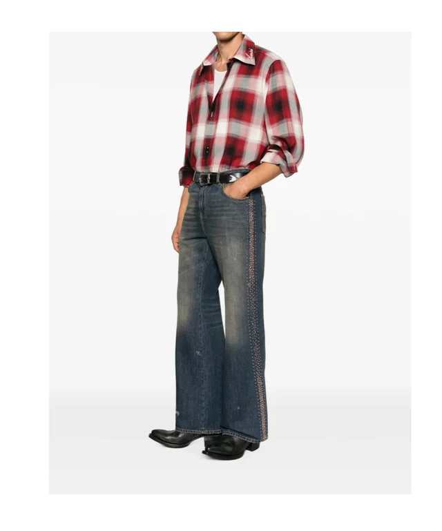 Checked Button-Up Shirt, image 1 of 1 from SENSER