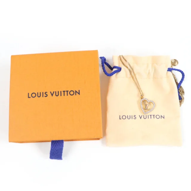 My LV Heart Rhinestone Necklace in Gold Gold-plated metal from LuxUness, photo 2 of 9