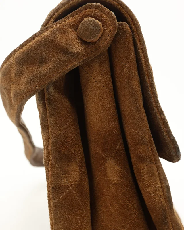 Chanel CC Quilted Suede Shoulder Bag in Suede from A Retro Tale, photo 14 of 15